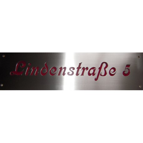 Edelstahl Hausnummer Business